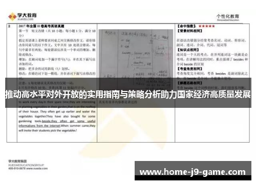 推动高水平对外开放的实用指南与策略分析助力国家经济高质量发展 推动高水平对外开放的实用指南与策略分析助力国家经济高质量发展