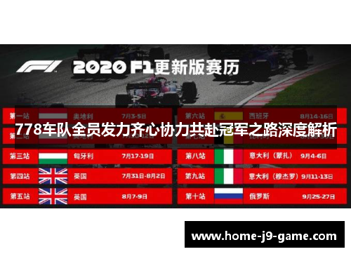 778车队全员发力齐心协力共赴冠军之路深度解析 778车队全员发力齐心协力共赴冠军之路深度解析