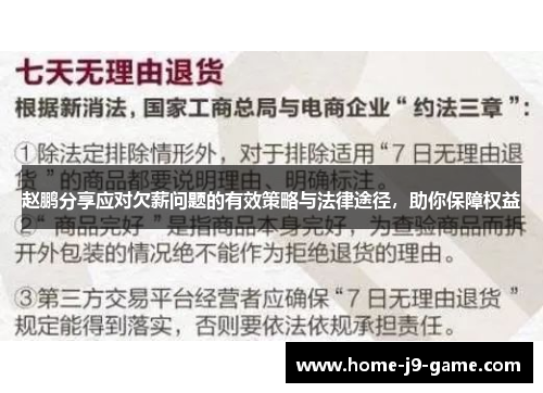 赵鹏分享应对欠薪问题的有效策略与法律途径,助你保障权益 赵鹏分享应对欠薪问题的有效策略与法律途径,助你保障权益