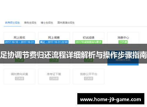 足协调节费归还流程详细解析与操作步骤指南 足协调节费归还流程详细解析与操作步骤指南